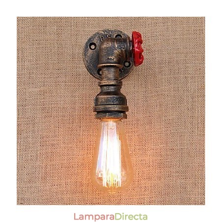 Lámpara de pared pequeña decorativa con pipa de agua sencilla y nostálgica Lámpara de pared pequeña decorativa con pipa de agua sencilla y nostálgica