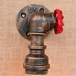 Lámpara de pared pequeña decorativa con pipa de agua sencilla y nostálgica