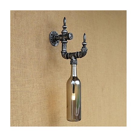 Lámpara de pared retro nostálgica con interruptor para cafetería, bar, restaurante, pasillo, pipa de agua, botella