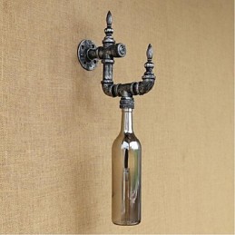 Lámpara de pared retro nostálgica con interruptor para cafetería, bar, restaurante, pasillo, pipa de agua, botella