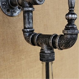 Lámpara de pared retro nostálgica con interruptor para cafetería, bar, restaurante, pasillo, pipa de agua, botella
