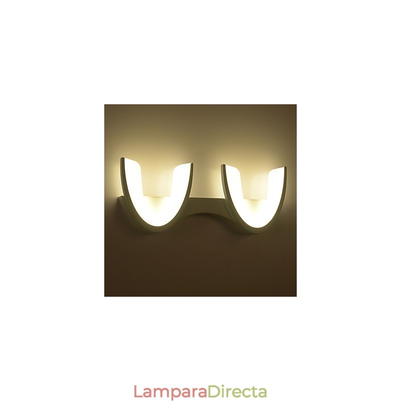 Pintura contemporánea moderna para apliques de pared con luz ambiental.