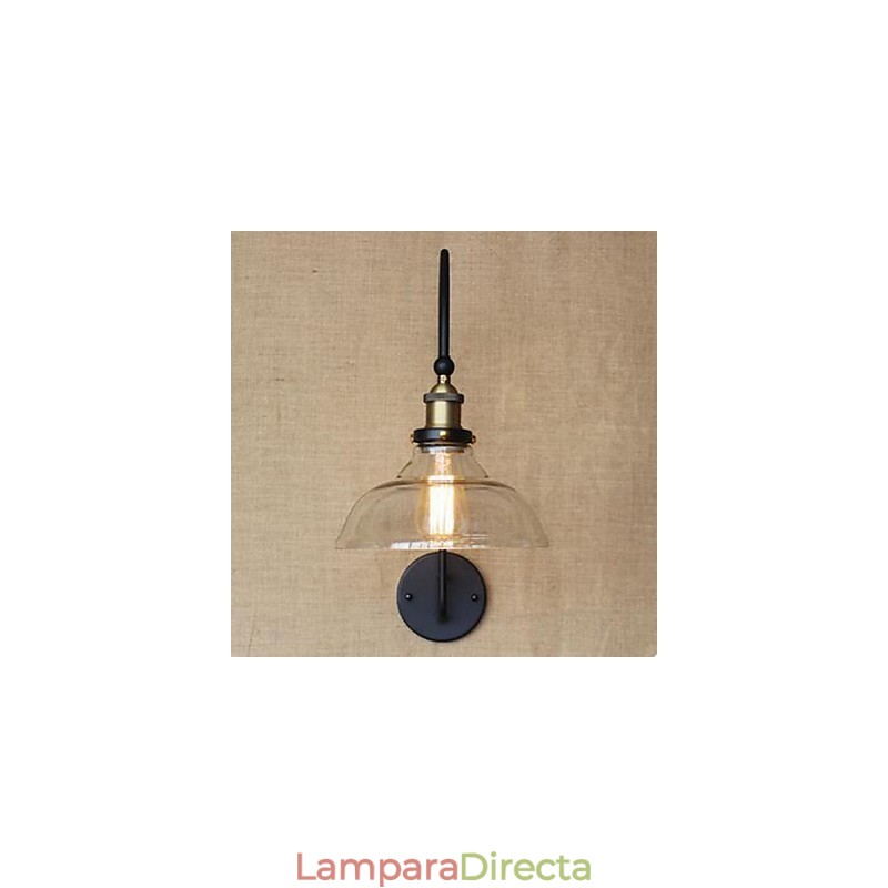 Lámpara de pared decorativa con iluminación de pasillo y escaleras frente a la sala de estar