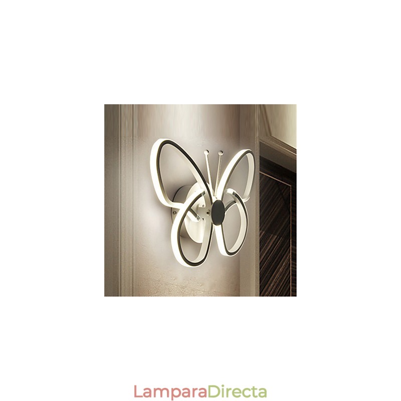 Lámparas de pared modernas con forma de mariposa, creativas, de metal y acrílico, para sala de estar, pasillo, dormitorio, hotel, habitación, lámpara de noche.
