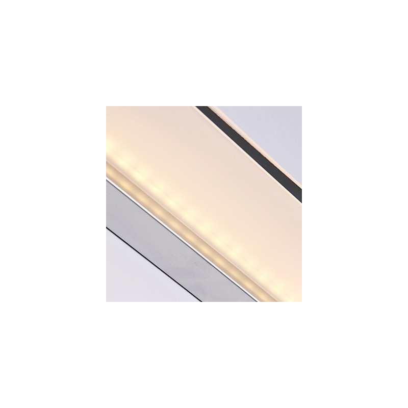 Lámpara de pared con iluminación ambiental para baño, moderna y contemporánea, galvanizada y con función integrada.