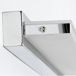 Lámpara de pared con iluminación ambiental para baño, moderna y contemporánea, galvanizada y con función integrada.