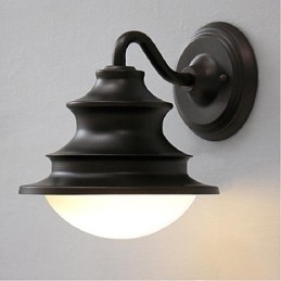 Apliques de pared con luz ambiental de arco con pintura rústica de cabaña de autodistribución