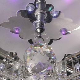 Lámpara de techo moderna contemporánea de cristal galvanizado