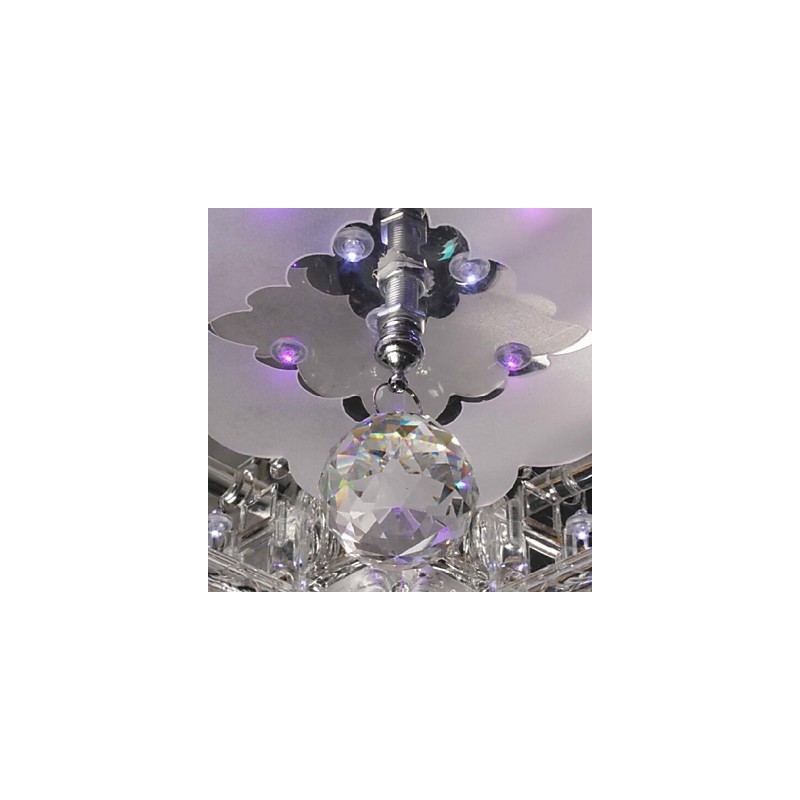 Lámpara de techo moderna contemporánea de cristal galvanizado