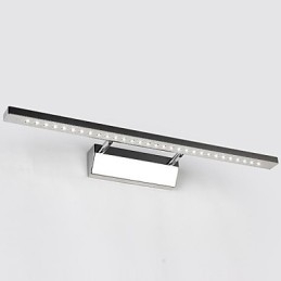 Lámpara de pared moderna y contemporánea con acabado galvanizado para iluminación de baño con luz descendente