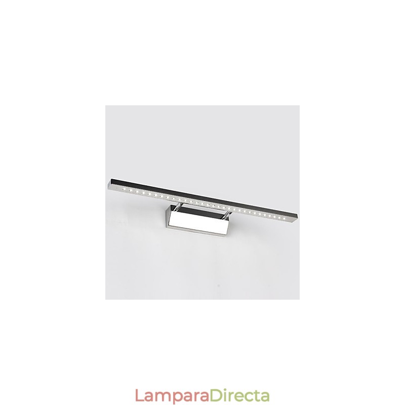 Lámpara de pared moderna y contemporánea con acabado galvanizado para iluminación de baño con luz descendente
