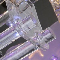 Lámpara de techo moderna contemporánea de cristal galvanizado