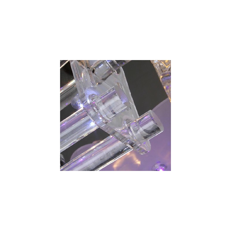 Lámpara de techo moderna contemporánea de cristal galvanizado