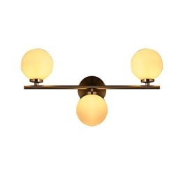 Lámpara de pared de vidrio moderna contemporánea de bronce con característica para apliques de pared de estilo mini.
