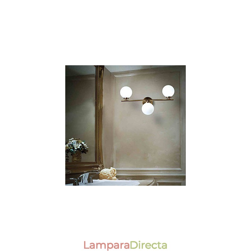Lámpara de pared de vidrio moderna contemporánea de bronce con característica para apliques de pared de estilo mini.