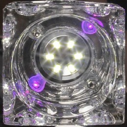 Lámpara de techo moderna contemporánea de cristal galvanizado