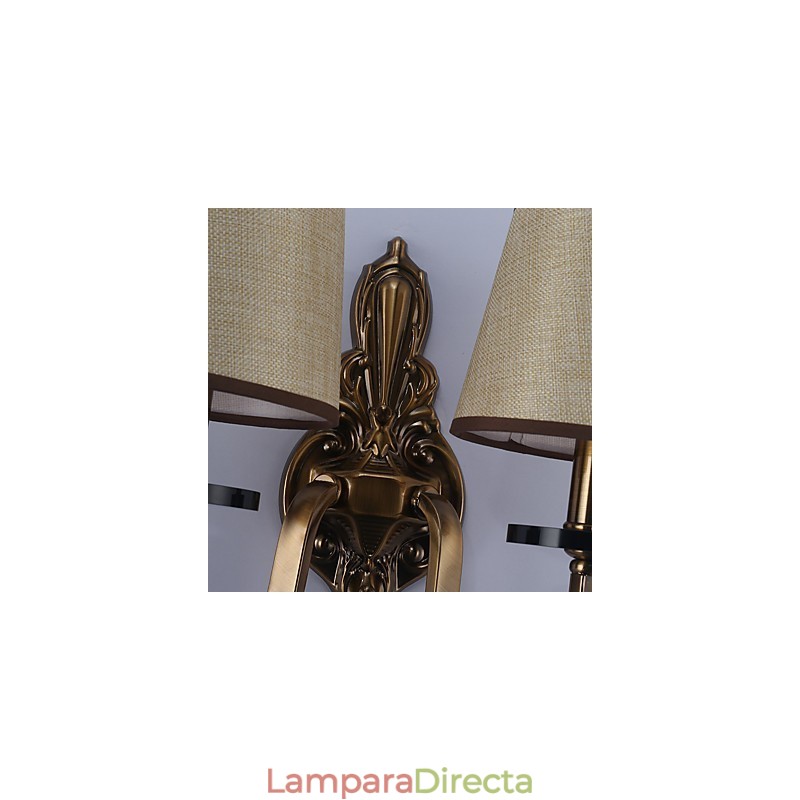 Apliques de pared con luz descendente, tradicionales, clásicos, galvanizados, con protección ocular