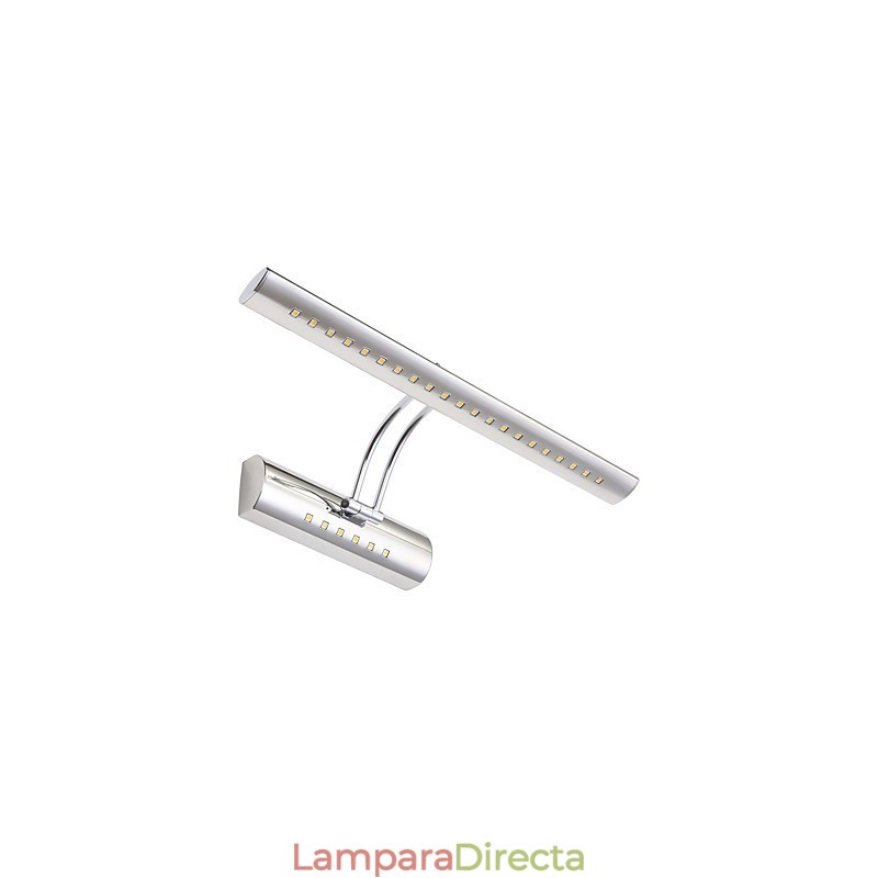 Lámpara de pared moderna y contemporánea con acabado galvanizado para iluminación de baño.