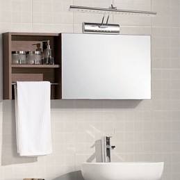 Lámpara de pared moderna y contemporánea con acabado galvanizado para iluminación de baño.