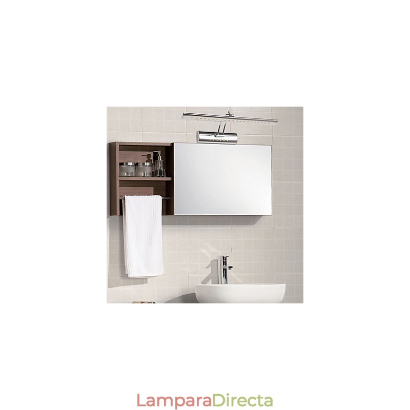 Lámpara de pared moderna y contemporánea con acabado galvanizado para iluminación de baño.