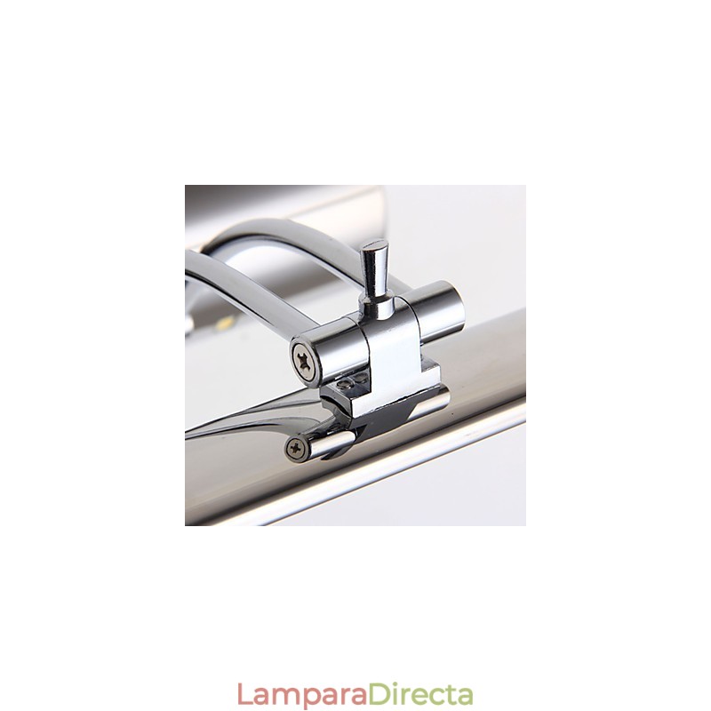 Lámpara de pared moderna y contemporánea con acabado galvanizado para iluminación de baño.