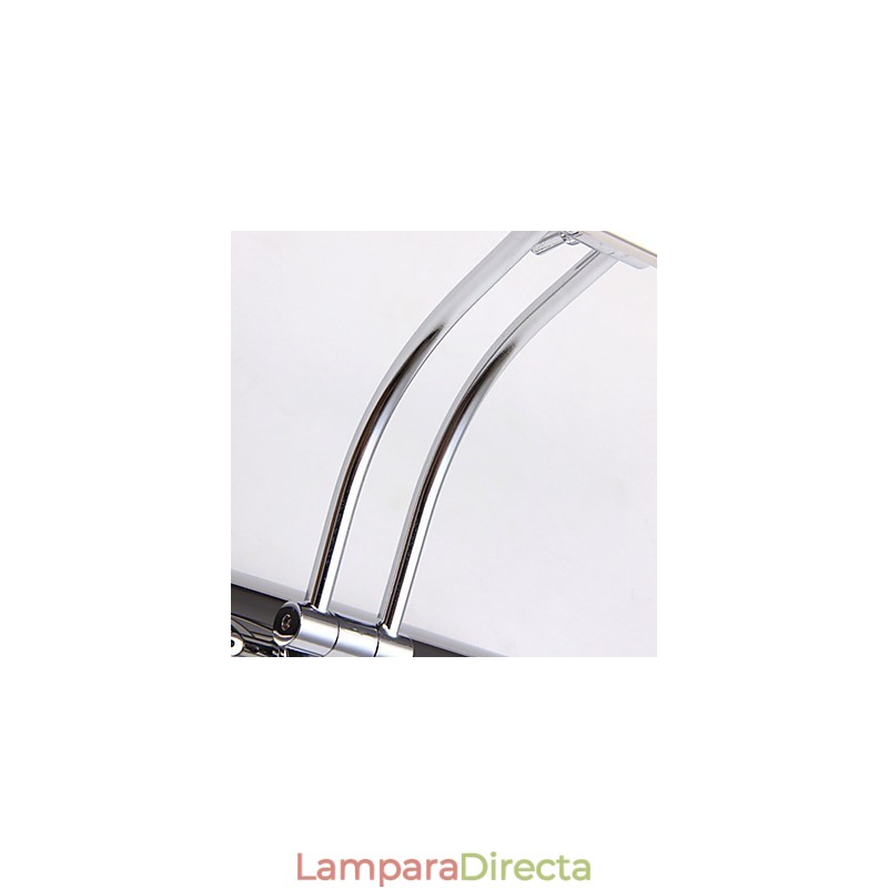 Lámpara de pared moderna y contemporánea con acabado galvanizado para iluminación de baño.