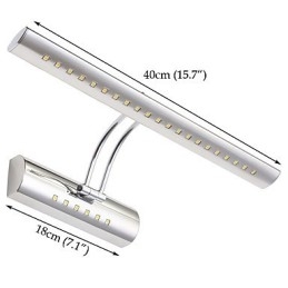 Lámpara de pared moderna y contemporánea con acabado galvanizado para iluminación de baño.