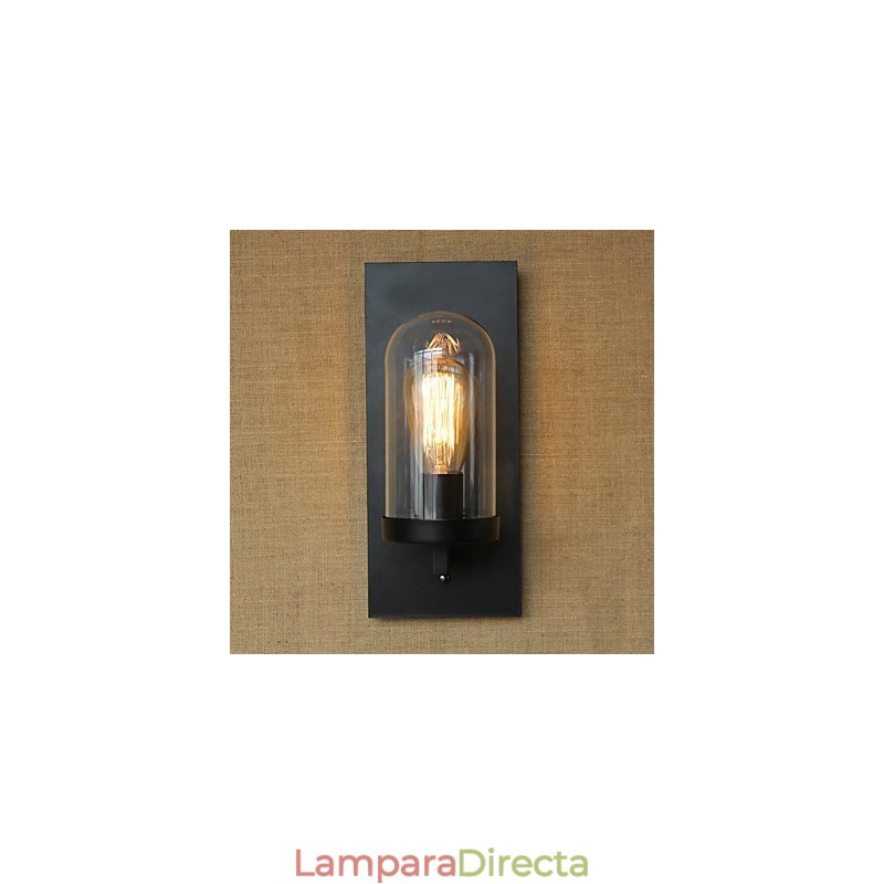 Lámpara de pared Edison de un solo cabezal de cristal con diseño de pasillo y escaleras de estilo americano minimalista y moderno creativo para restaurante y bar.