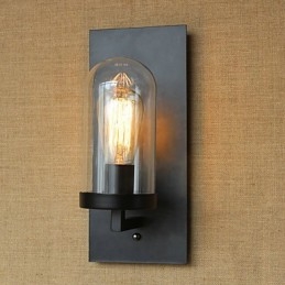 Lámpara de pared Edison de un solo cabezal de cristal con diseño de pasillo y escaleras de estilo americano minimalista y moderno creativo para restaurante y bar.