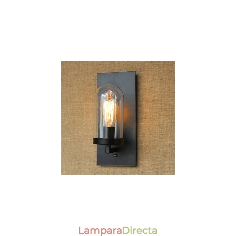 Lámpara de pared Edison de un solo cabezal de cristal con diseño de pasillo y escaleras de estilo americano minimalista y moderno creativo para restaurante y bar.