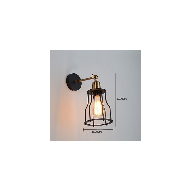 Apliques de pared vintage estilo loft, estilo industrial Edison, estilo simplicidad, base de metal.