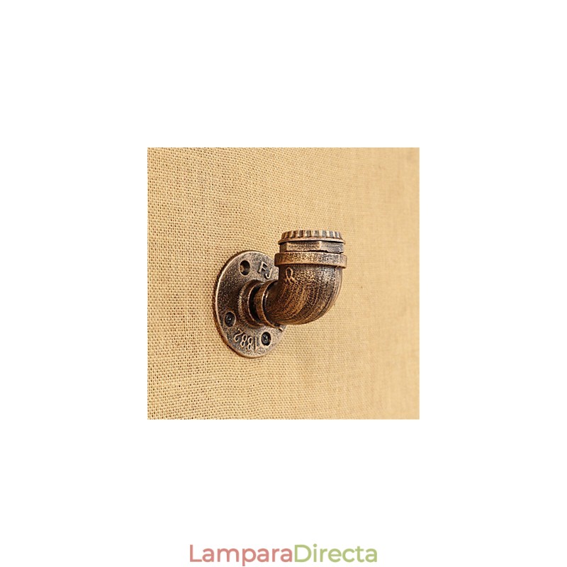Lámpara de pared con luz ambiental estilo mini con pintura retro campestre