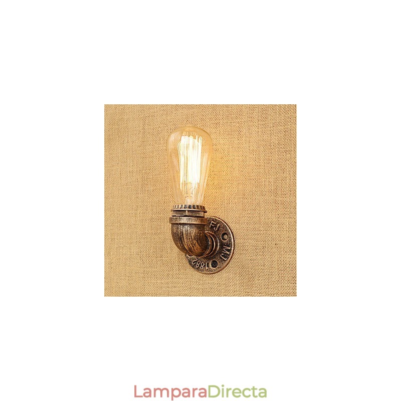 Lámpara de pared con luz ambiental estilo mini con pintura retro campestre