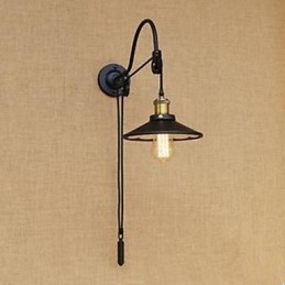 Lámpara de pared de comedor elevable con longitud de rosca ajustable de estilo retro creativo, lámpara de pared de hierro para dormitorio.