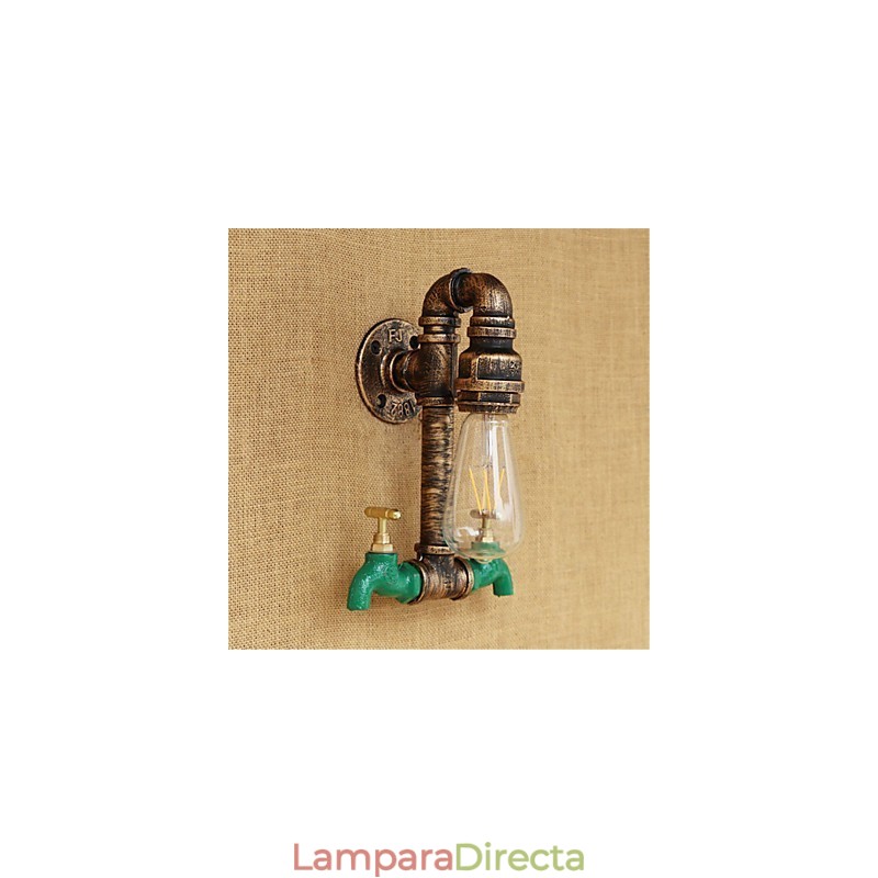 Aplique de pared con luz ambiental estilo mini con pintura retro campestre
