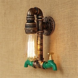 Aplique de pared con luz ambiental estilo mini con pintura retro campestre