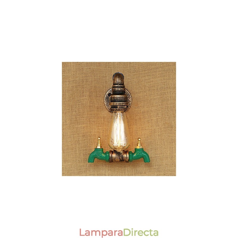Aplique de pared con luz ambiental estilo mini con pintura retro campestre