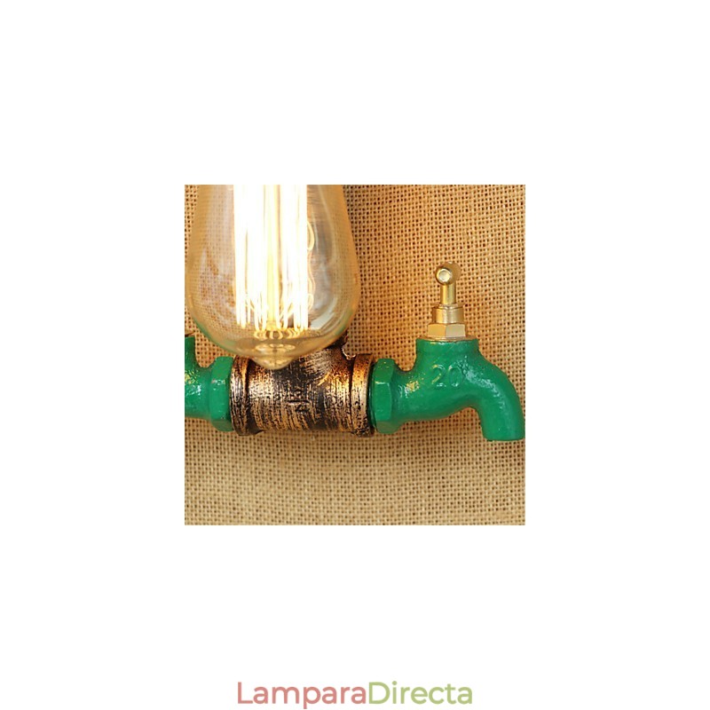 Aplique de pared con luz ambiental estilo mini con pintura retro campestre