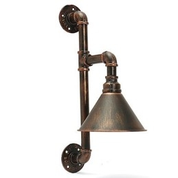 Lámparas de pared con forma de tubería de agua, estilo industrial retro, creativas, de metal, para restaurantes, cafeterías, bares, mesas de bar, apliques de pared.