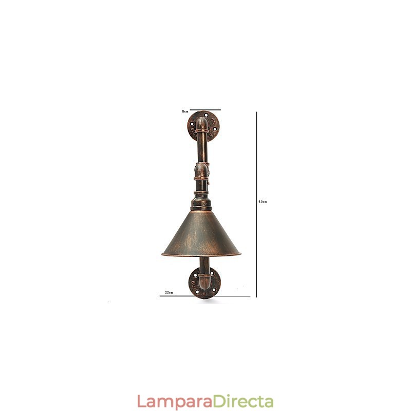 Lámparas de pared con forma de tubería de agua, estilo industrial retro, creativas, de metal, para restaurantes, cafeterías, bares, mesas de bar, apliques de pared.