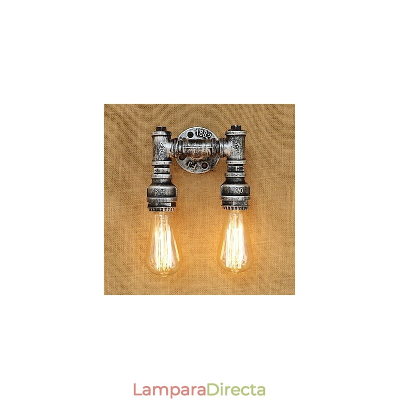 Apliques de pared con luz ambiental estilo mini con pintura retro rústica de estilo campestre.