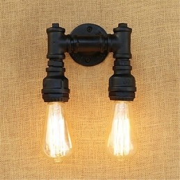 Apliques de pared con luz ambiental estilo mini con pintura retro rústica de estilo campestre.