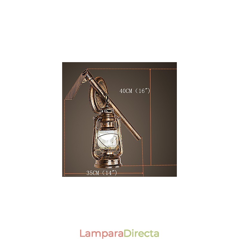Característica de pintura rústica de cabaña para apliques de pared de estilo mini, luz de pared C