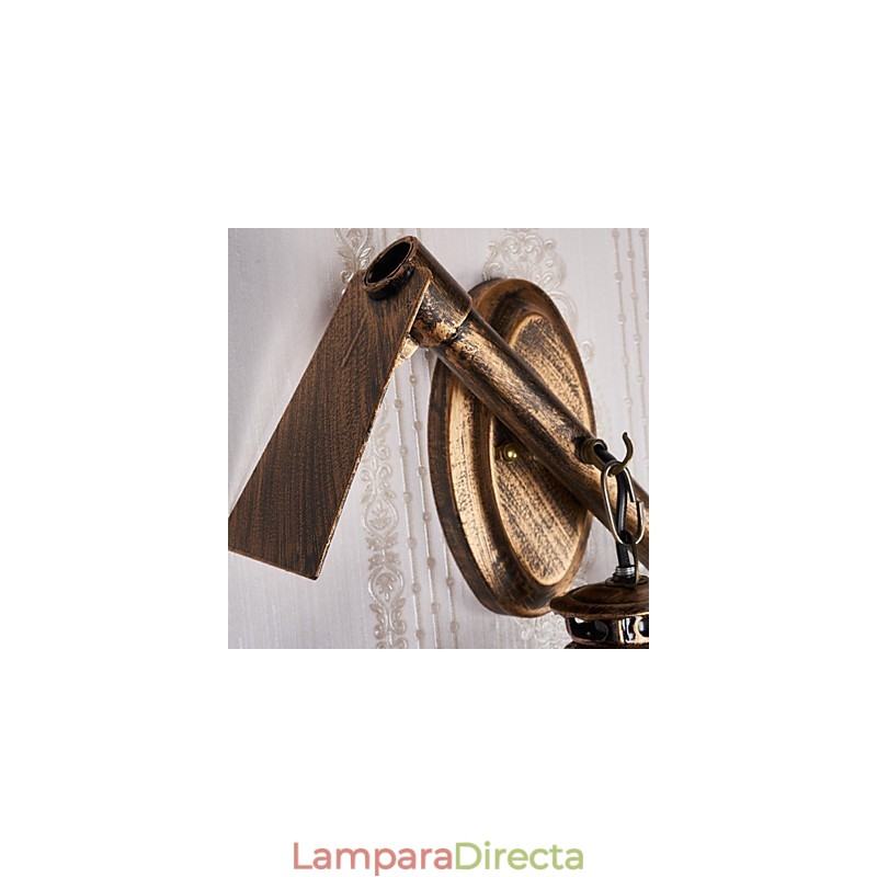 Característica de pintura rústica de cabaña para apliques de pared de estilo mini, luz de pared C