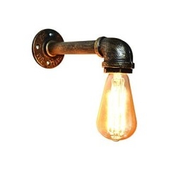 Aplique de pared rústico tradicional clásico de latón antiguo para luz ambiental.