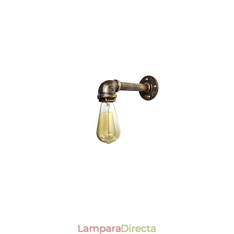 Aplique de pared rústico tradicional clásico de latón antiguo para luz ambiental.