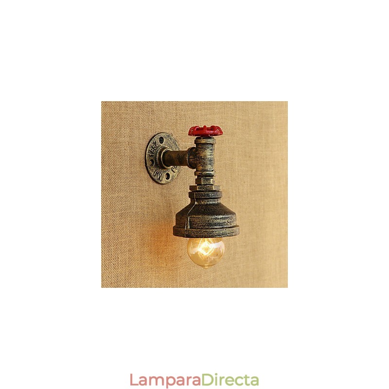 Apliques de pared con pintura retro campestre para iluminación ambiental.