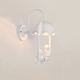 Apliques de pared con luz ambiental y protección ocular con pintura contemporánea moderna