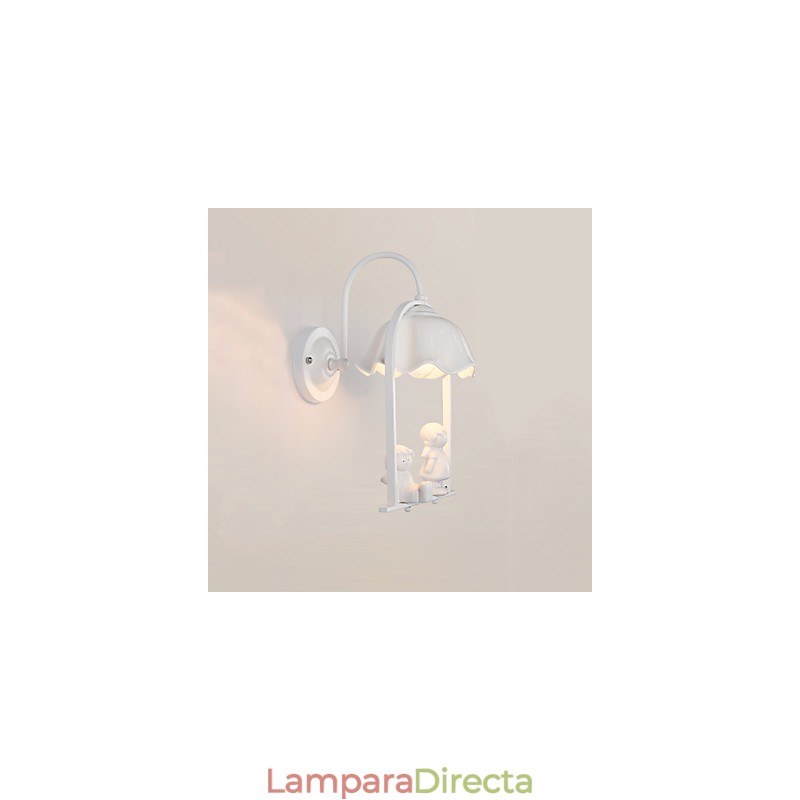 Apliques de pared con luz ambiental y protección ocular con pintura contemporánea moderna