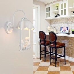 Apliques de pared con luz ambiental y protección ocular con pintura contemporánea moderna